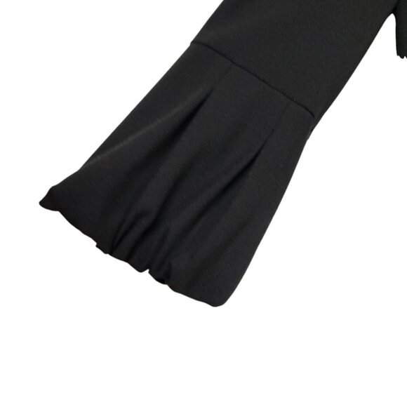 White House Black Market Black Body Perfecting Lantern Sleeve Sheath Dress Sz 10 - Picture 4 of 7
